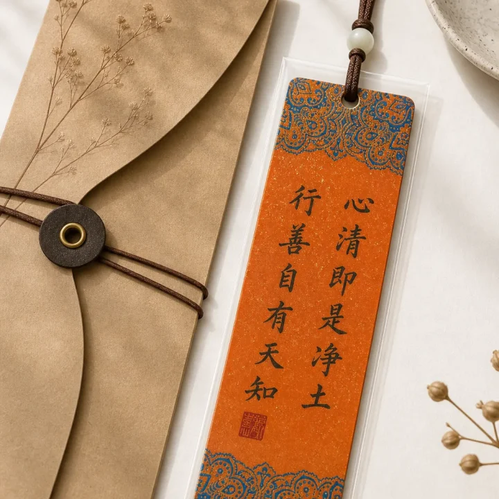 Good Fortune Single Calligraphy Bookmark